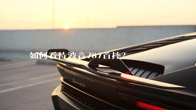 如何看待波音787首摔？